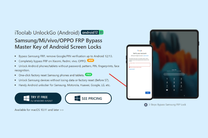 iToolab UnlockGo Android – Your Solution to Easy Samsung FRP Removal